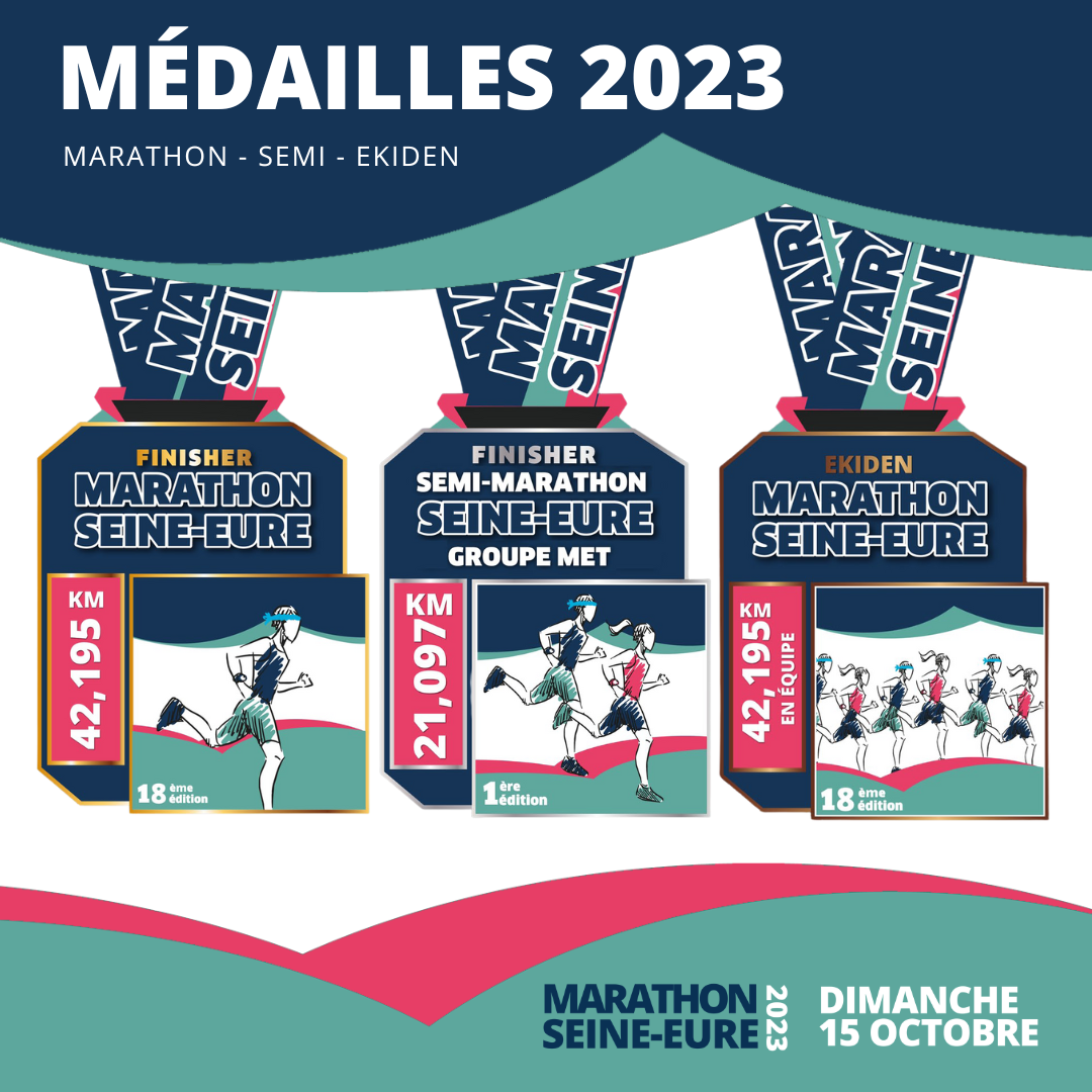 medailles marathon seine eure 2023